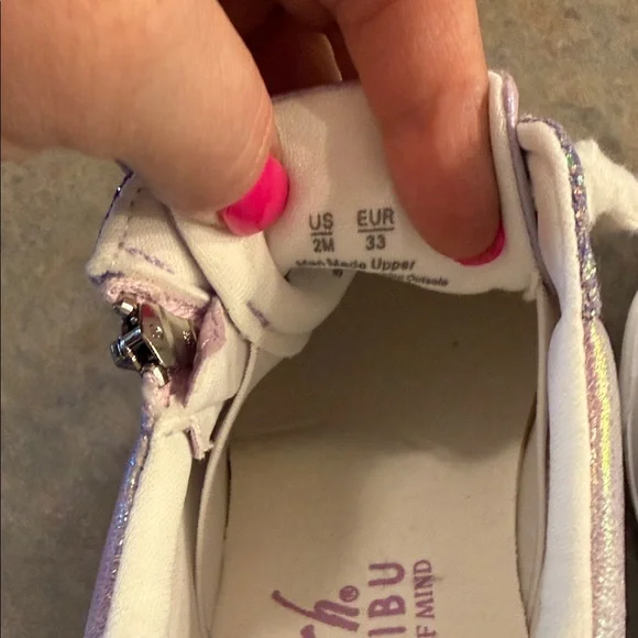 Iridescent Lavender Glitter Low-Top Sneaker - Picture 6 of 6